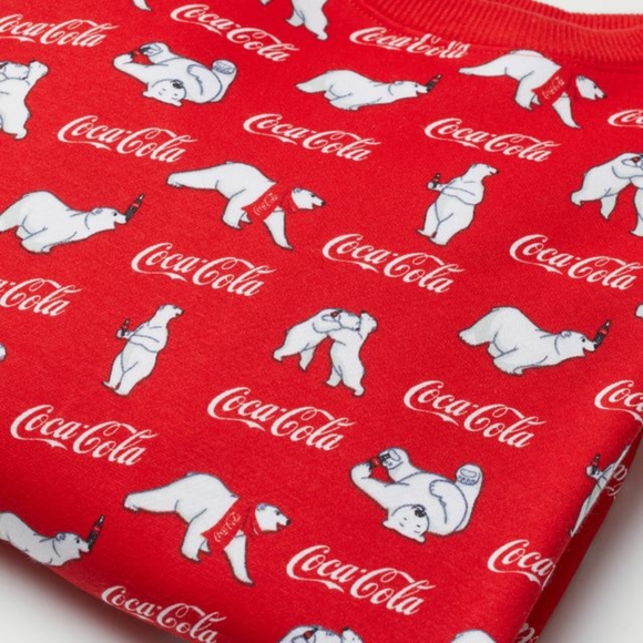NWT - Red Coca-Cola Printed Sweatshirt - Picture 4 of 4